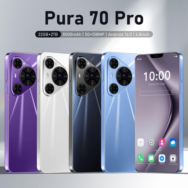 QEK The 2024 new Pura 70 Pro Android smartphone features a 5G 6.8-inch FHD Super-V high-definition full screen display of 22GB+2TB, with a front camera of 48 million pixels and a rear camera of 72 million pixels. Limited time promotion