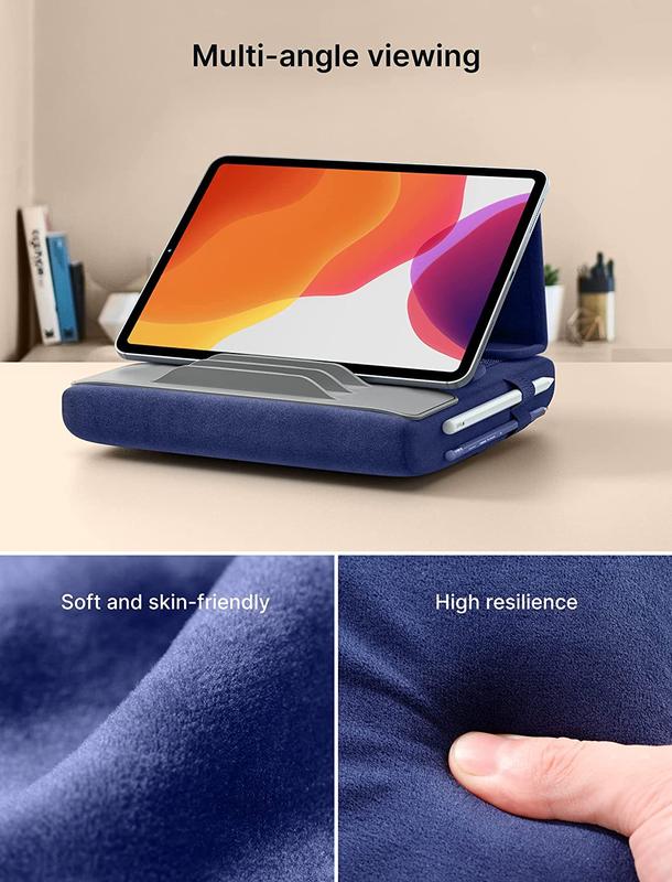 JSAUX Tablet Pillow Stand, Tablet Stand Holder Dock for Lap, Bed and Desk Compatible with iPad Pro 11 10.5 9.7 10.2 Air Mini, Kindle, Tablets, Phones, E-Reader, Books and More 4-11'' devices