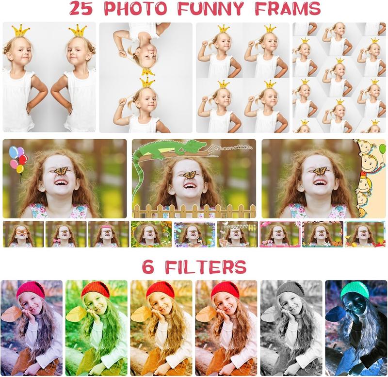 Kid Camera,Camera for Kid,2.4in IPS Screen Digital Camera,180Flip Len Student Camera,Children Selfie Camera with Playback Game,Christmas Birthday Gift for 4 5 6 7 8 9 10 11 Year Old Girl Boy