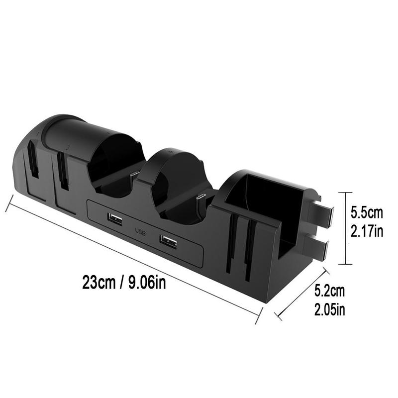 Desktop Game Controller Charger, 6 In 1 Game Controller Charging Station For Nintendo Switch & OLED, Game Controller Charging Stand, Console Accessories, Stocking Fillers Gift