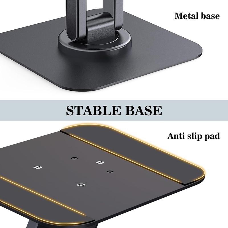 For Tablet Stand 360 Rotating, Adjustable Tablet Stand for Desk, Portable Monitor Tablet Stand Holder Office Accessories Compatible with 4.7