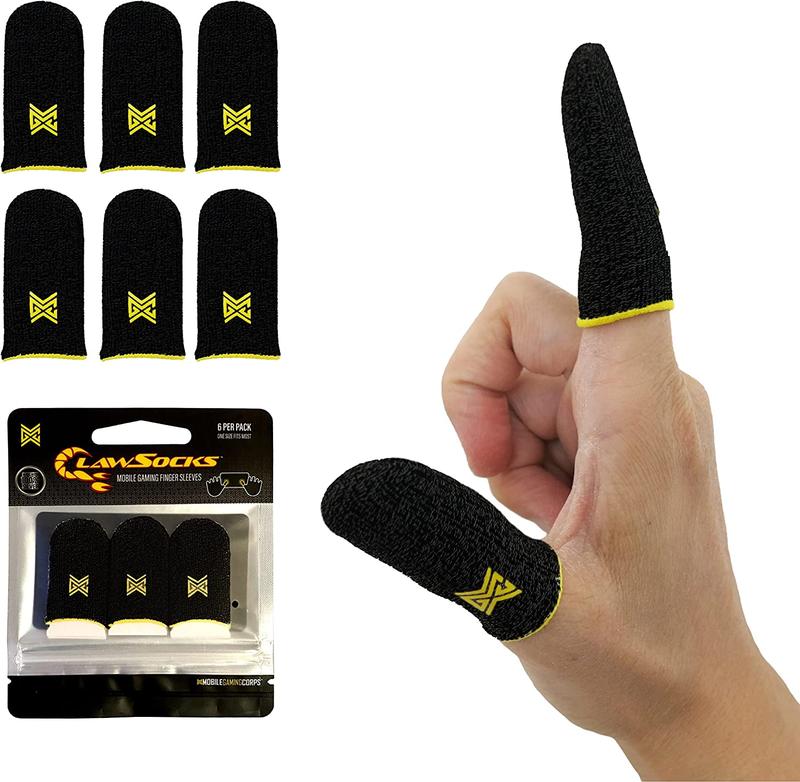 6 Pack Mobile Gaming Corps ClawSocks Phone Gaming Finger Sleeves - Carbon