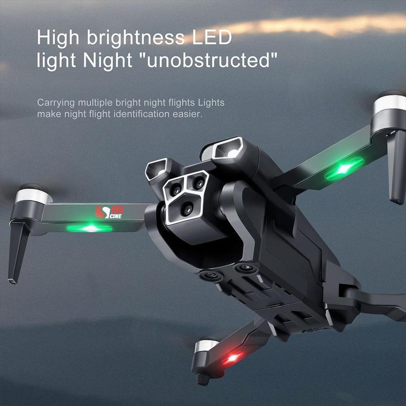 S151 Brushless Drone  8K FPV Camera Foldable Drone with Stable Altitude Hold,with Camera for Kids Adults, Gestures Selfie, Waypoint Fly, Auto-Follow, 3D Flip, One Key Start, 3 Speeds, 3 Batteries Accessories Folding drone