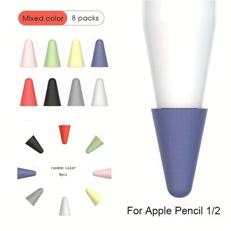 Silicone Pencil Tip Cover, 8 Counts set Stylus Pencil Tip Replacement Cover, Anti-slip Writing Protective Cover for Apple Pencil 1st & 2nd Generation