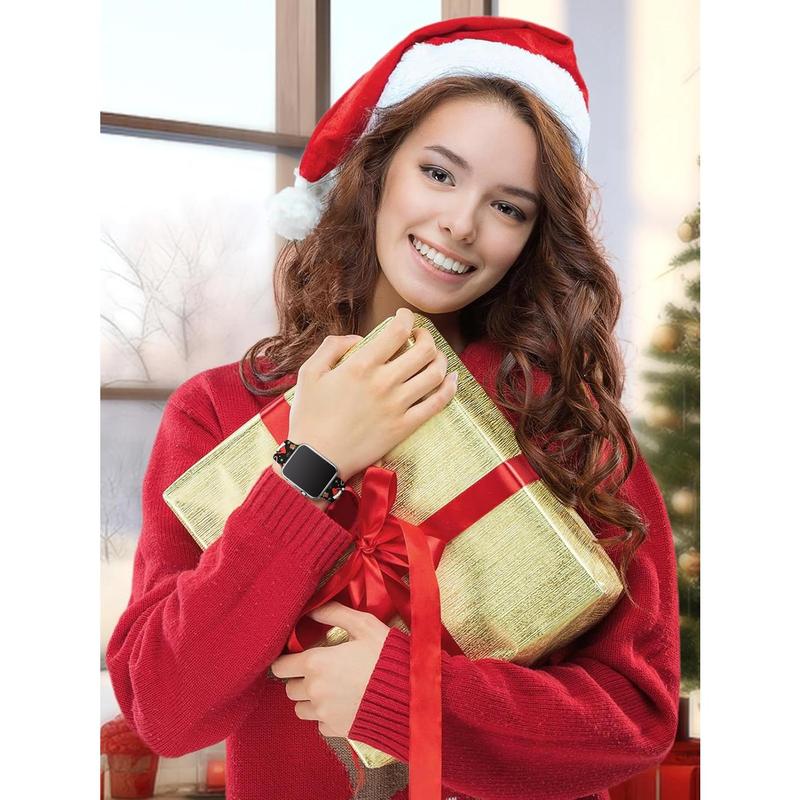 Watbro Christmas Watch Band Compatible with Apple Watch 38mm 40mm 41mm 42mm 44mm 45mm 49mm Women Men,Soft Silicone Cute Sport Strap Design for Apple Watch Ultra iWatch Series 8 7 6 5 4 3 2 1 SE Band Accessories Wearable