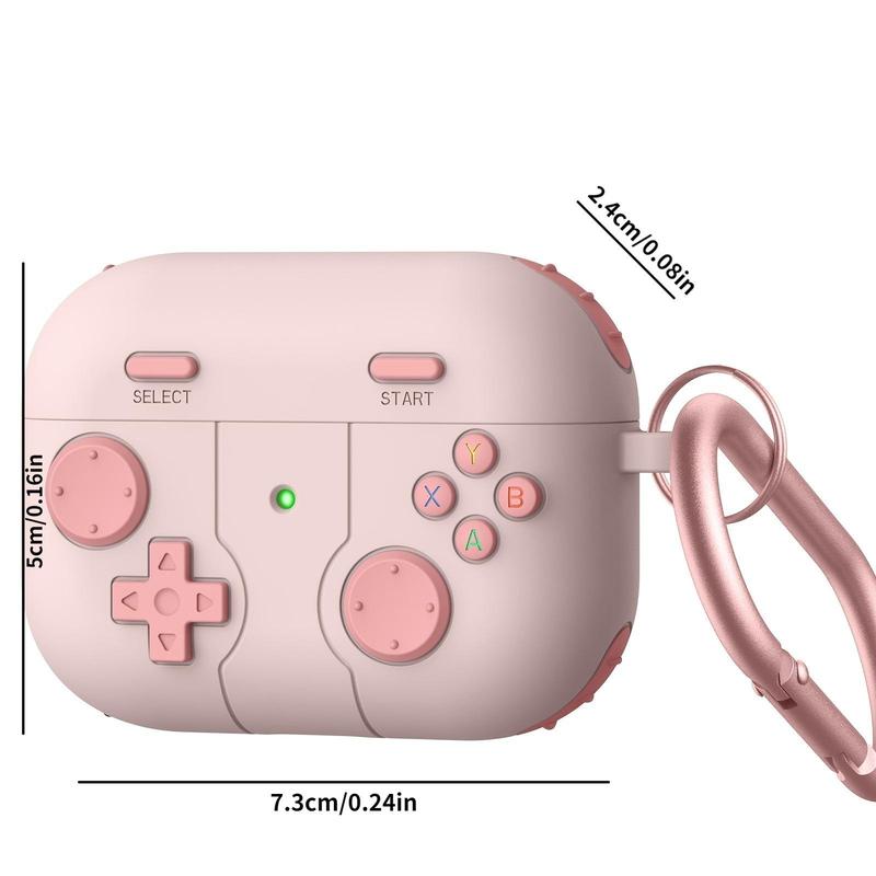 Gamepad Design Protective Case with Carabiner Compatible With Apple Airpods Pro2