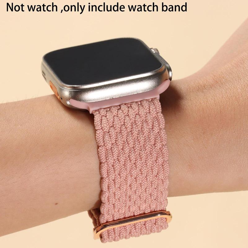 Braided Nylon Watch Band, 6 Counts Replacement Watch Band Compatible with iWatch Series 10 9 8 7 6 5 4 3 2 1 SE, Smart Watch Accessories