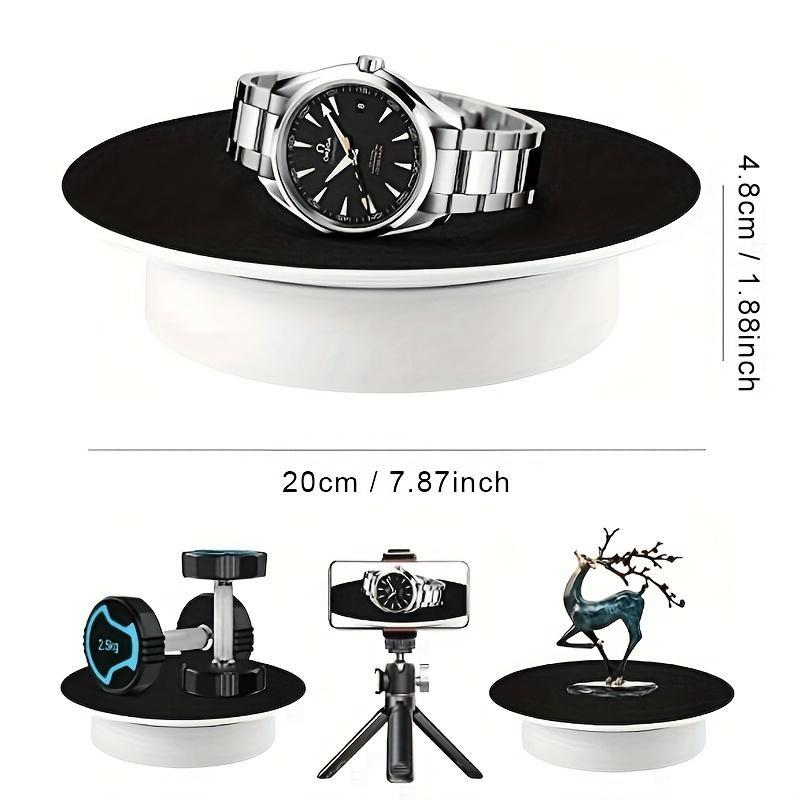 Electric Rotating Display Stand, 1 Count Photography Turntable, Suitable for Displaying Jewelry, Models, and Small Accessories, Battery Not Included