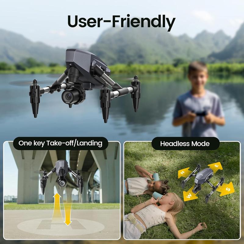 Drone with Camera 1080P, Mini FPV Drones Remote Control Quadcopter for Beginners with 3 Batteries, Optical Flow Positioning, 3D Flip, One Key Start, Toys Accessories Rechargeable cool drone