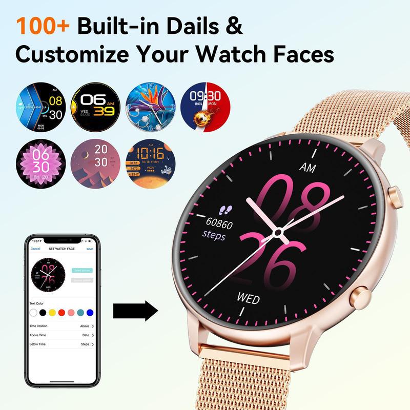 Multifunctional Smart Watch, Fashionable Digital Watch with Silicone Strap & Steel Strap, Sports Watch for Women & Men, Smart Wearable Devices, Christmas Gifts