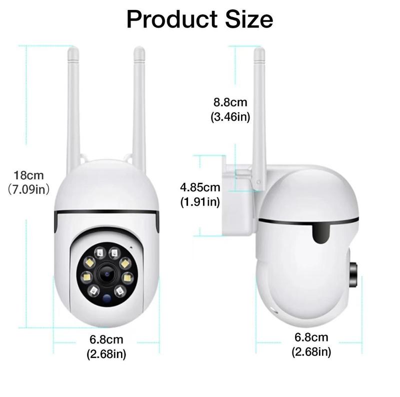 1080P Smart Security Camera Wireless 360° View Motion Detction Waterproof Camera 2.4G WiFi Remote Monitoring vision APP Remote control 2 Way Vocie intercom outdoor Camera Night Vision Spotlight Indoor Outdoor