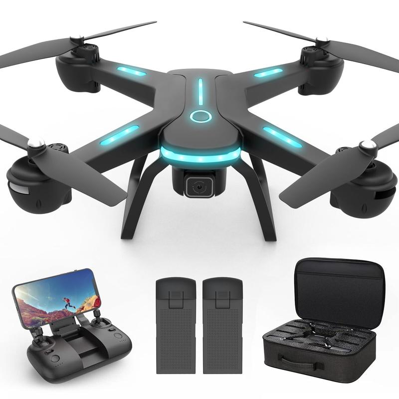 JY03 Drone with 1080P HD Camera FPV RC Quadcopter with LED Lights 2 Batteries Accessories Adjustable Mobile Navigation Recording Automatic Gps new drone