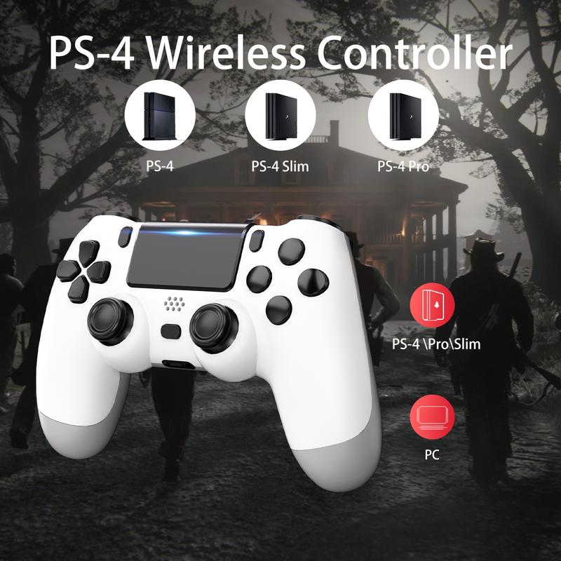 YUYIU Wireless new Controller Compatible With Ps4 Slim Pro Windows PC,With 3.5mm Audio Jack, Touch Pad, Six Axis Motion Control, Charging Cable