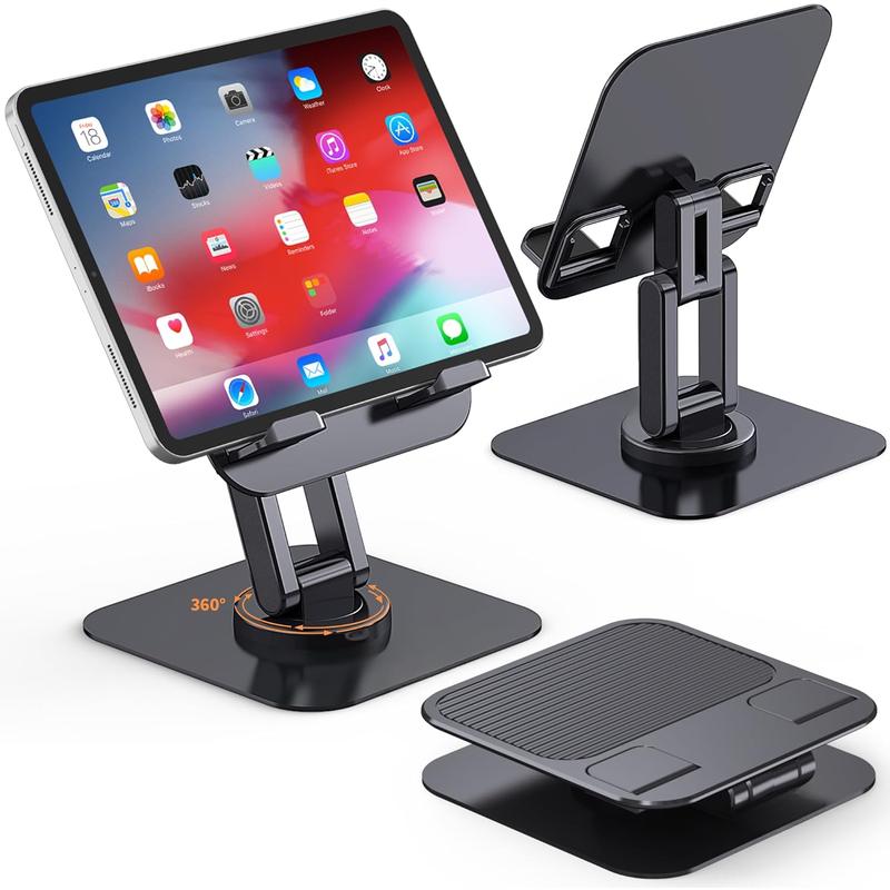 For Tablet Stand 360 Rotating, Adjustable Tablet Stand for Desk, Portable Monitor Tablet Stand Holder Office Accessories Compatible with 4.7