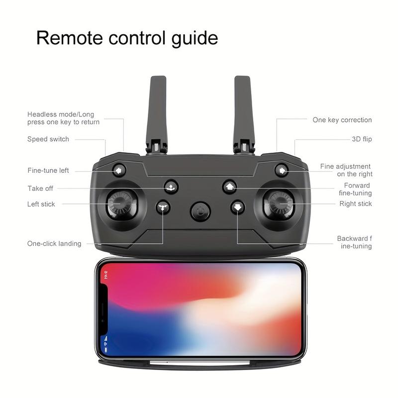 Drone with Dual Cameras, Latest Foldable Drone 2024 with App Control, FPV Real-Time Video RC Quadcopter with 4K Camera, Suitable for Adults Beginners Kids +2 Batteries