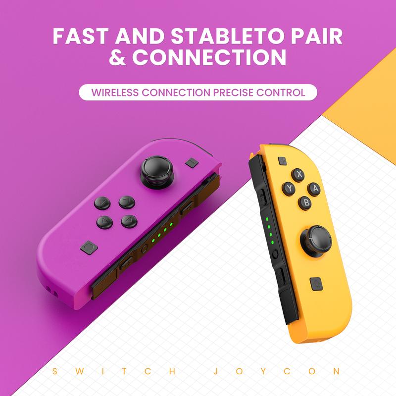 Joypad Controller for Nintendo Switch, Wireless Joypad Replacement for Switch Controller, Left and Right Switch Joycons Support Dual Vibration Wake-up Function Motion Control switch joycons