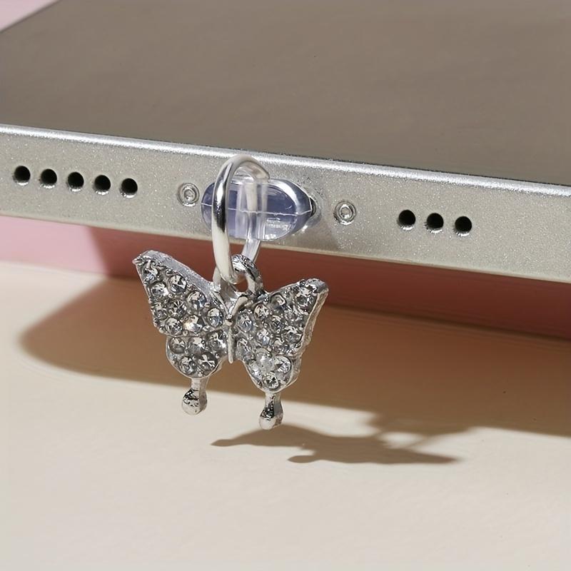 Butterfly Design Phone Dust Plug, Anti-fouling & Dust-proof Phone Dust Plug, Phone Accessories for iPhone & Type-C Interface Mobile Phones