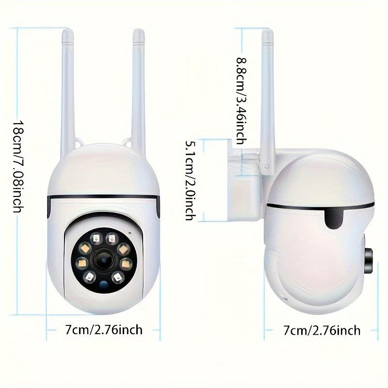 4PCS Wireless WiFi Security Camera, Ease Life APP, 1080P HD Indoor Outdoor, Color Night Vision, 2-Way Audio, 360 Pan Tilt Zoom, Motion Tracking & Detection For Home Security, Spotlight & Siren