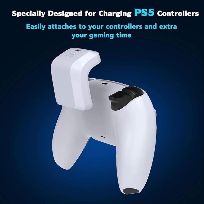 Rechargeable Battery Pack for PS5 Controller, 1500mAh Game Controller Charger, Console Charging Accessories for PS5 Controller Back Clip