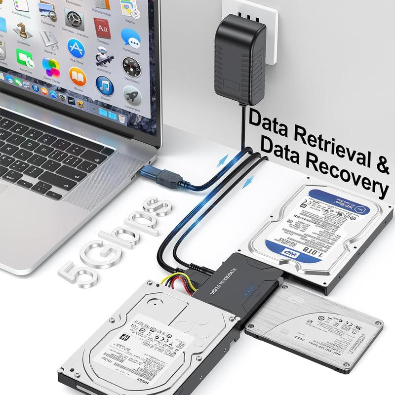 Hard Drive Reader IDE SATA to USB 3.0  USB + Type C External Hard Drive Data Ultra Recovery Converter Kit