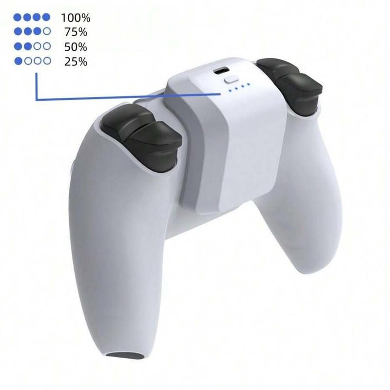 Rechargeable Battery Pack for PS5 Controller, 1500mAh Game Controller Charger, Console Charging Accessories for PS5 Controller Back Clip