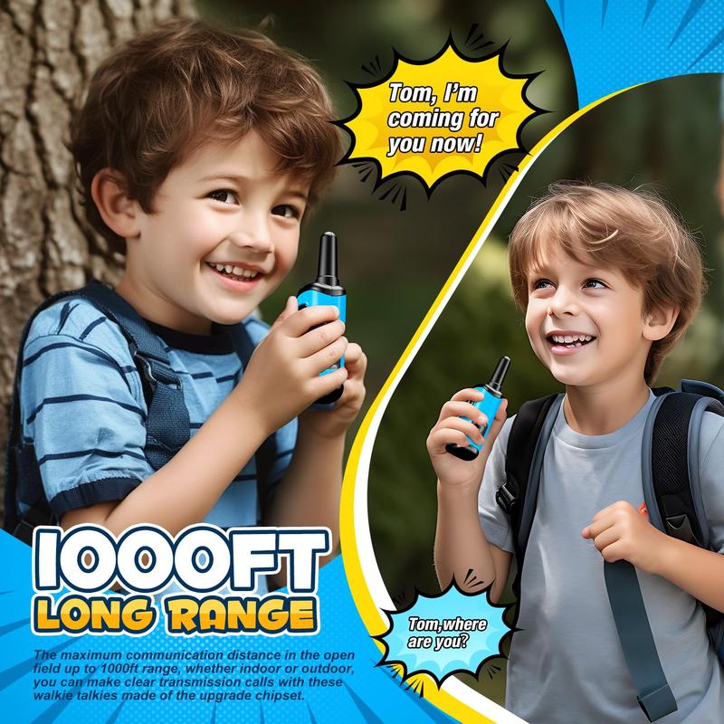 Walkie Talkies Toys for Kids 3-6: Mini Robot Boys Walkies Talkie Outsides Outdoor Games for Kid Christmas Birthday Gifts Stocking Stuffers for Kids