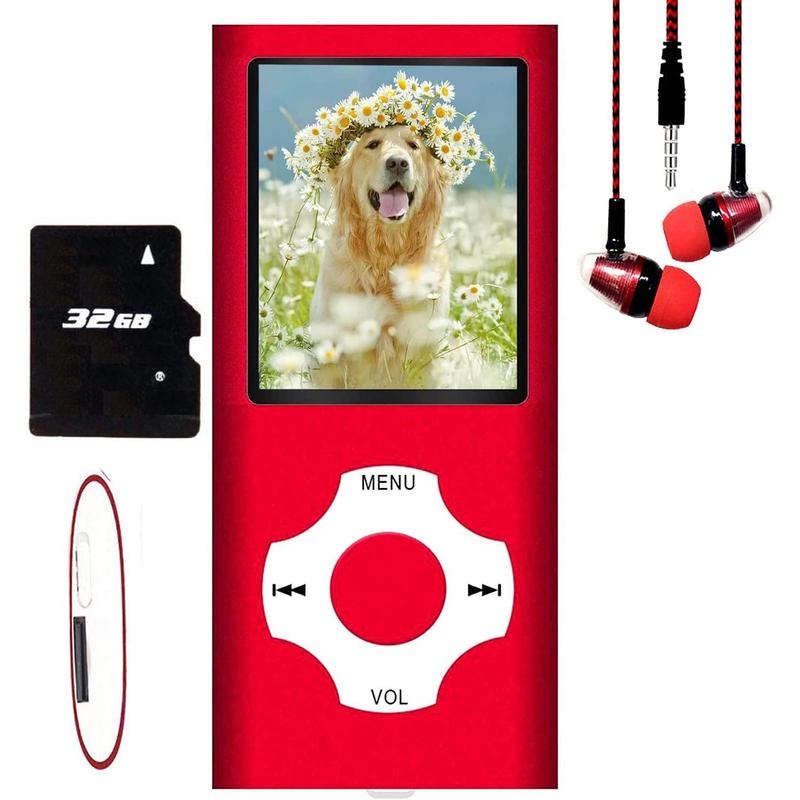 MP3 Player   MP4 Player, Hotechs MP3 Music Player with 32GB Memory SD Card Slim Classic Digital LCD 1.82'' Screen Mini USB Port with FM Radio, Voice Record