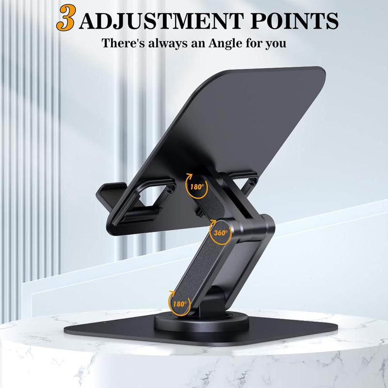 For Tablet Stand 360 Rotating, Adjustable Tablet Stand for Desk, Portable Monitor Tablet Stand Holder Office Accessories Compatible with 4.7