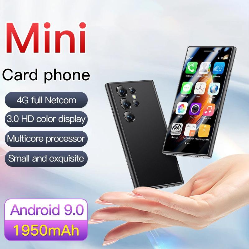 QEKMini S24 3.0 Inch Android 8.1+16GB RAM 16GB ROM Dual SIM Standby 1000mAh 4G Network Compact Phone Full Network Smart Small Phone, Android Quad Core Mini Smartphone