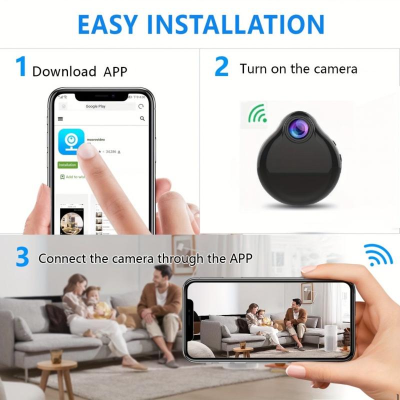 Wireless WiFi Camera   Cameras,   Cam Smart Home,    Camera Indoor Outdoor Remote Portable, Phone APP Room Camera