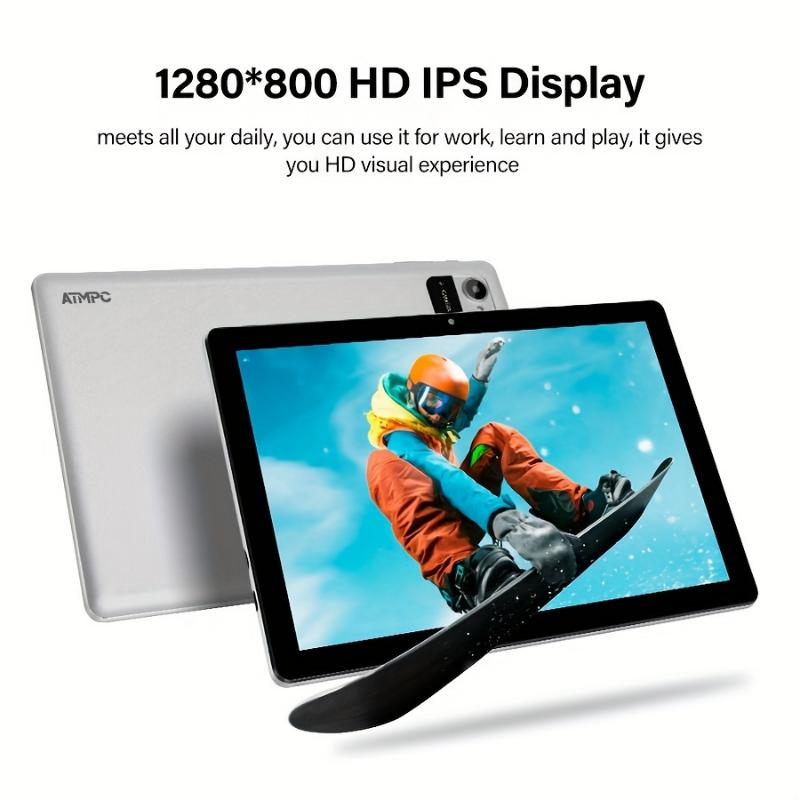 10 Inch Android 12 Tablet, With 6GB DDR (2GB+4GB Expansion)RAM, 32GB ROM, 64GB ROM, 6000MAh, Quad Core Processor, Android Tablet IPS Screen, Camera, Wi Fi, Google, PC, Pad Halloween Christmas Gift