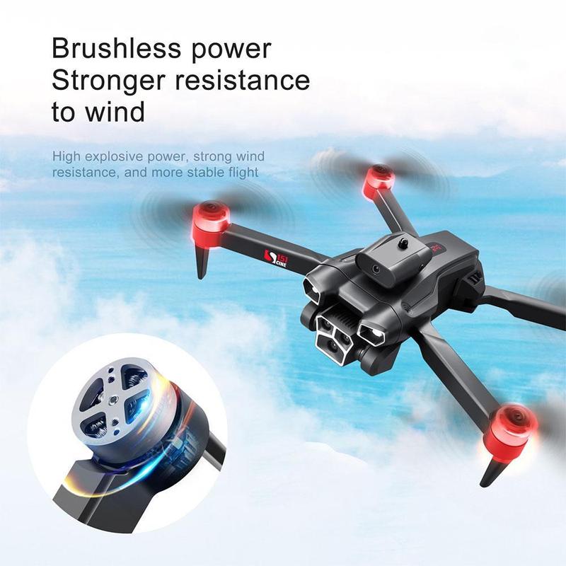 S151 Brushless Drone  8K FPV Camera Foldable Drone with Stable Altitude Hold,with Camera for Kids Adults, Gestures Selfie, Waypoint Fly, Auto-Follow, 3D Flip, One Key Start, 3 Speeds, 3 Batteries Accessories Folding drone