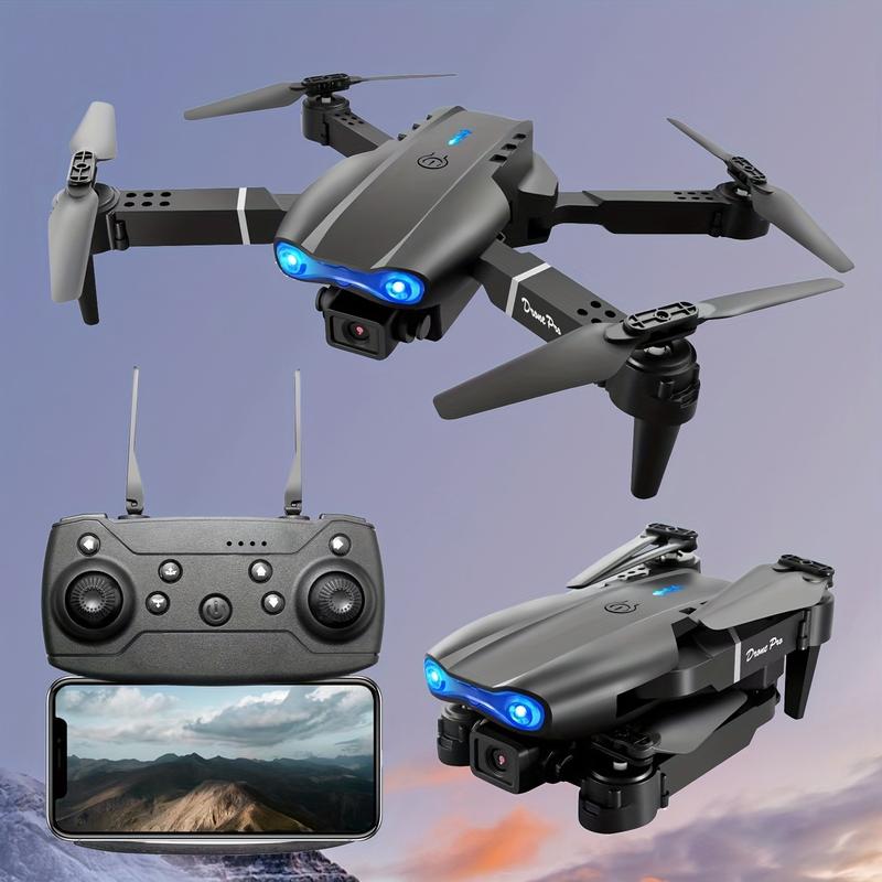 Brand new E99  Professional Remote Control Drone, featuring dual cameras, dual-folding design, and fixed-height remote control functionality. rcheli