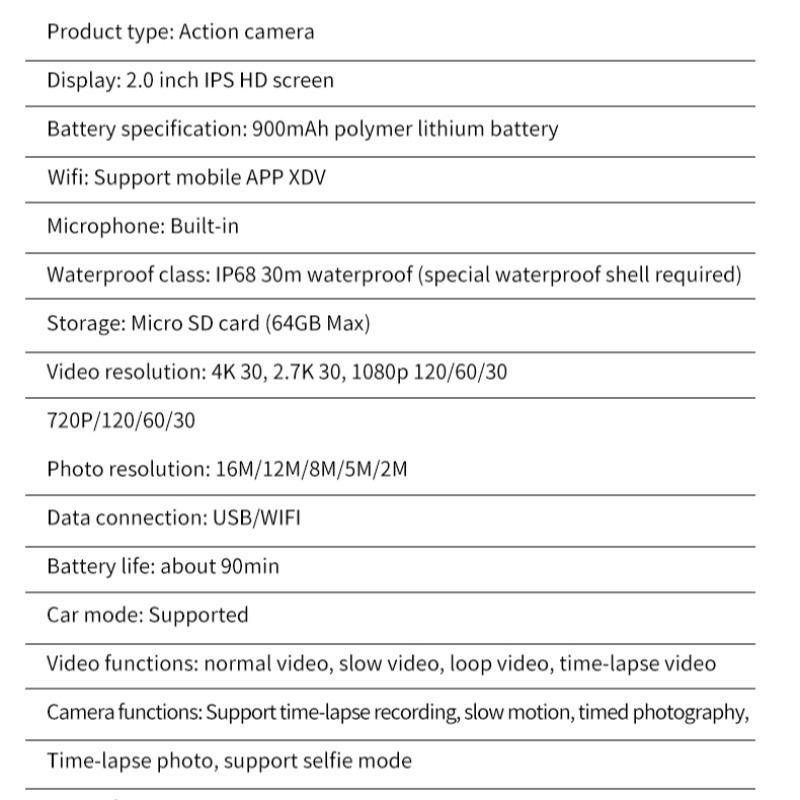 4K Action Camera, 140 Degree Wide Angle Waterproof Camera, Multi Accessory Sports Camera for Thanksgiving, Christmas, Birthday Gifts