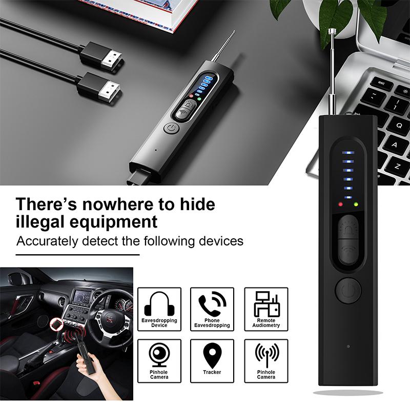 Hidden Camera Detectors, Camera Detector, Bug and Hidden Camera Detector, Anti Spy RF Signal Scanner, Wireless Rechargeable for HomeOfficeTravelHotel, 6 Levels Sensitivity 4 Modes, 34H Work Security Adjustable. Gps Magnetic