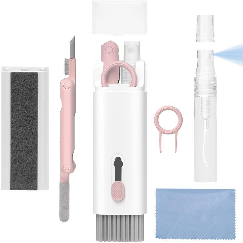 Laptop Screen Keyboard Earbud Cleaner Kit，Electronics Cleaning Tool for MacBook iPad iPhone Pro Cell Phone,airpod Cleaner kit,Computer Cleaning Tool Kit(Pink) Camera Smartphone