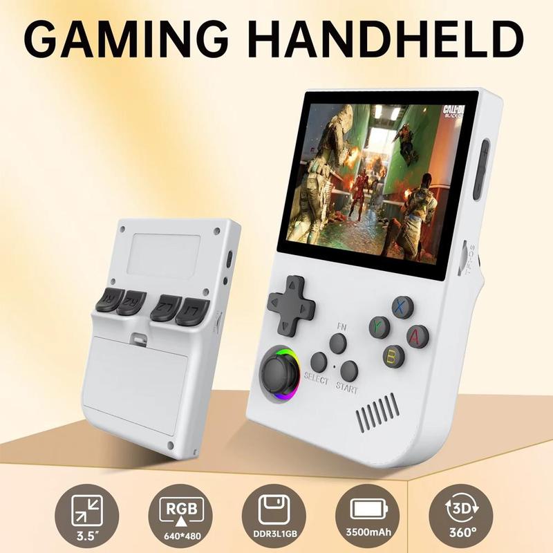 XGB36 Portable Retro Game Console with 3D Joystick, 3.5 Inch Open Source Linux System Handheld Game Console Built-in 45 Simulator for PSP PS1 SFC GBA