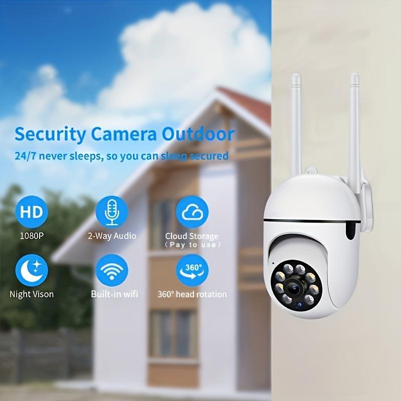 4PCS Wireless WiFi Security Camera, Ease Life APP, 1080P HD Indoor Outdoor, Color Night Vision, 2-Way Audio, 360 Pan Tilt Zoom, Motion Tracking & Detection For Home Security, Spotlight & Siren