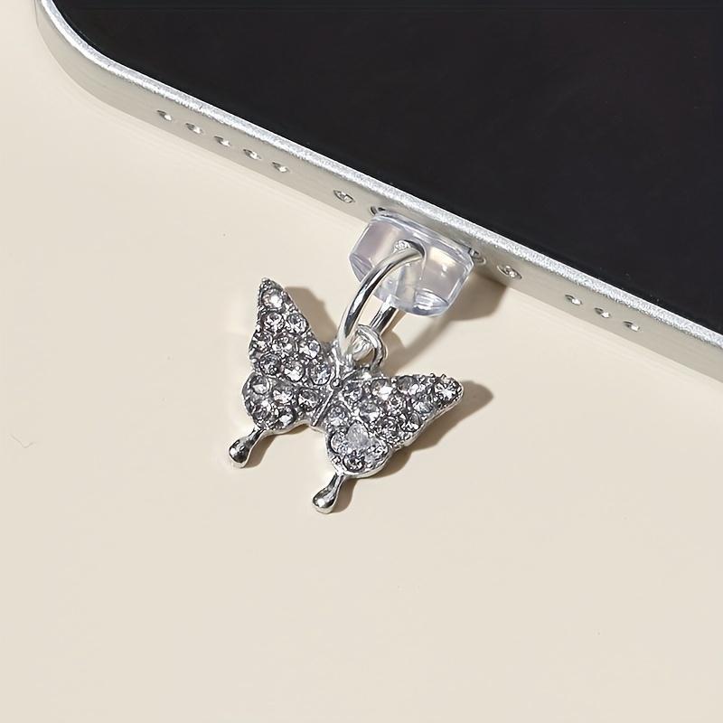 Butterfly Design Phone Dust Plug, Anti-fouling & Dust-proof Phone Dust Plug, Phone Accessories for iPhone & Type-C Interface Mobile Phones