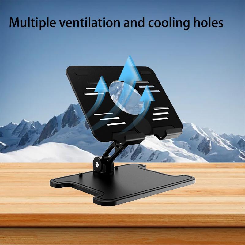 Desktop Tablet Stand, Adjustable in Height and Angle, Foldable Tablet Holder, Rugged and Stable, Tablet & Computer Accessories for Home & Office