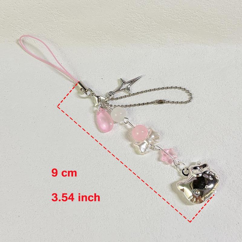 Sanrio Cute Cat Design Phone Chain, Cute Phone Lanyard, Phone Strap for Women & Girls, Fashion Phone Accessories for iPhone & Daily Use