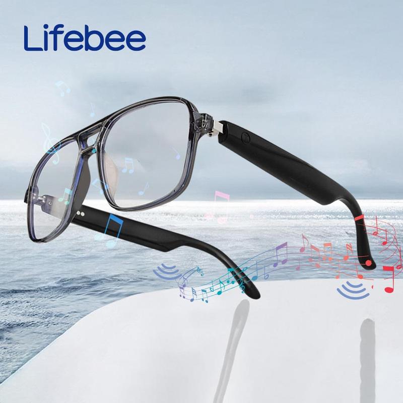 LIFEBEE Smart Audio Changing Glasses, Multifunctional Smart Glasses, Remote Control Photo Taking Glasses, Audio Calling Glasses, Voice Assistant Glasses, Electronic Gadgets