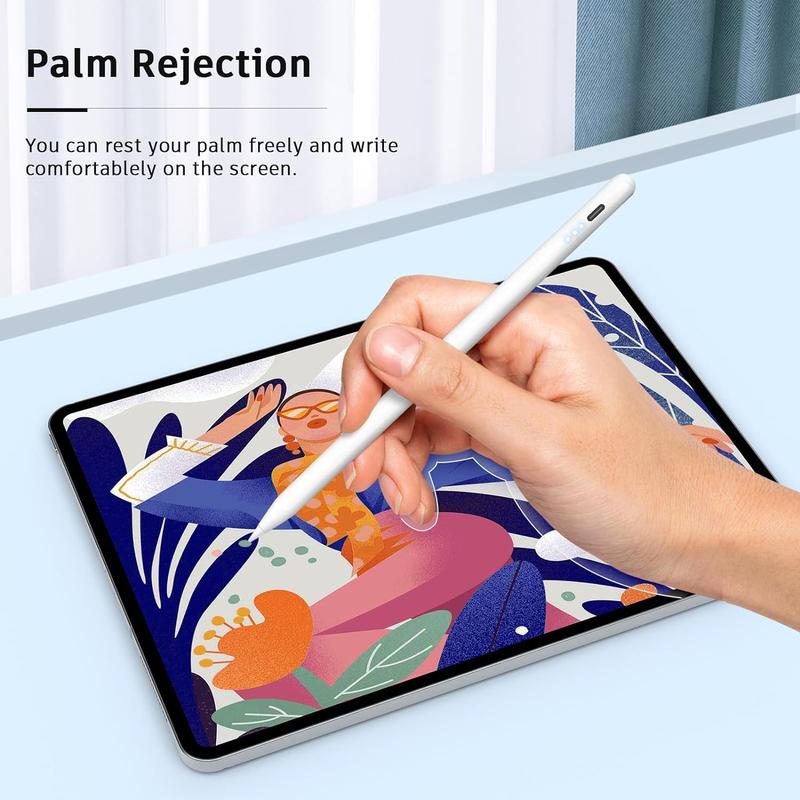 Stylus Pen for iPad 2018-2024,13 Mins Fast Charge Work 10H iPad Pencil with Palm Rejection and Tilt Sensitivity,Compatible with iPad Pro11 12.9 13in,iPad6-10, iPad Air11 13in,3 4 5,iPad Mini5 6