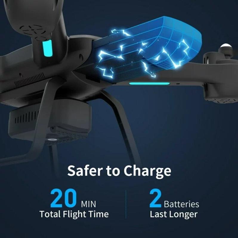 JY03 Drone with 1080P HD Camera FPV RC Quadcopter with LED Lights 2 Batteries Accessories Adjustable Mobile Navigation Recording Automatic Gps new drone