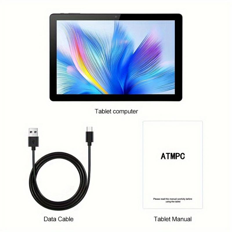 10 Inch Android 12 Tablet, With 6GB DDR (2GB+4GB Expansion)RAM, 32GB ROM, 64GB ROM, 6000MAh, Quad Core Processor, Android Tablet IPS Screen, Camera, Wi Fi, Google, PC, Pad Halloween Christmas Gift