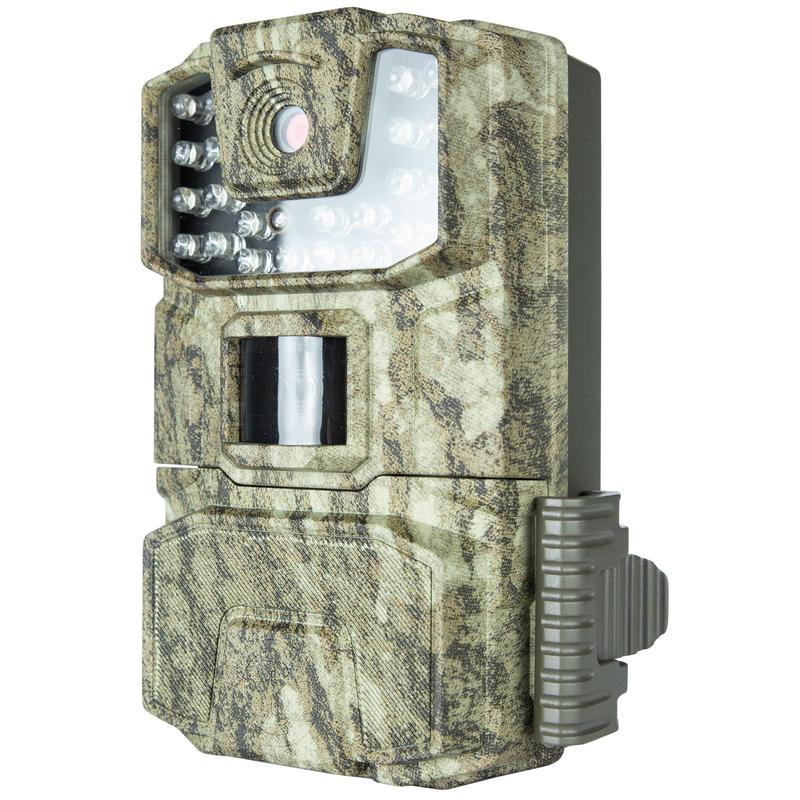 Bushnell 18 MP Spot On Tree Bark Camo Low Glow Trail Camera for Hunting & Trail Monitoring, 66061WM Batteries Lock