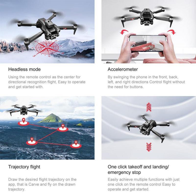 S151 Brushless Drone  8K FPV Camera Foldable Drone with Stable Altitude Hold,with Camera for Kids Adults, Gestures Selfie, Waypoint Fly, Auto-Follow, 3D Flip, One Key Start, 3 Speeds, 3 Batteries Accessories Folding drone