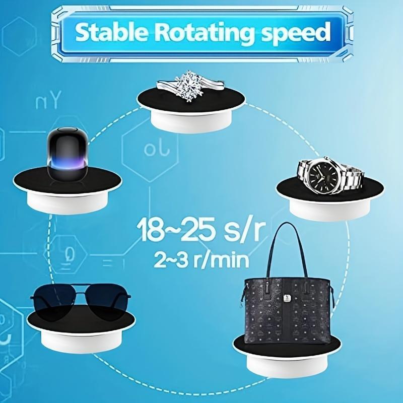 Electric Rotating Display Stand, 1 Count Photography Turntable, Suitable for Displaying Jewelry, Models, and Small Accessories, Battery Not Included