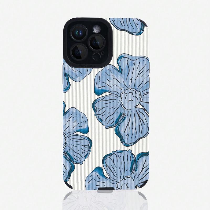 Floral Pattern Phone Case, Anti-drop Phone Protector Cover, Phone Accessories Compatible with iPhone 11 12 13 14 15 Pro Max 15 Plus iPhone 16 Series