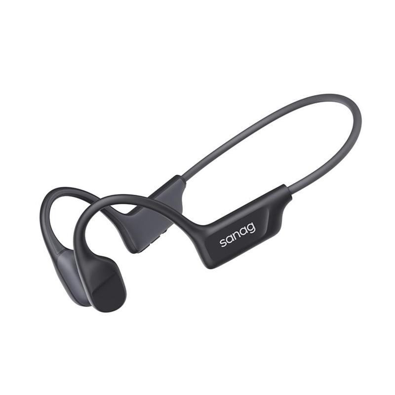 Sanag B22S Wireless Bone Conduction Earphones, Lightweight & Comfortable Anti-Wind Noise Headset, Sweatproof Panoramic Sound Open Ear Sports Headset